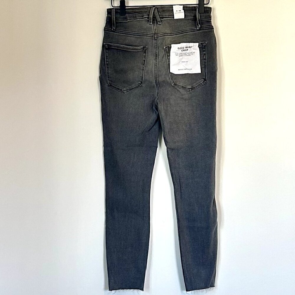 NWT Good American Good Waist Crop Raw Hem Jeans - Size 6 / 28 - Picture 6 of 10